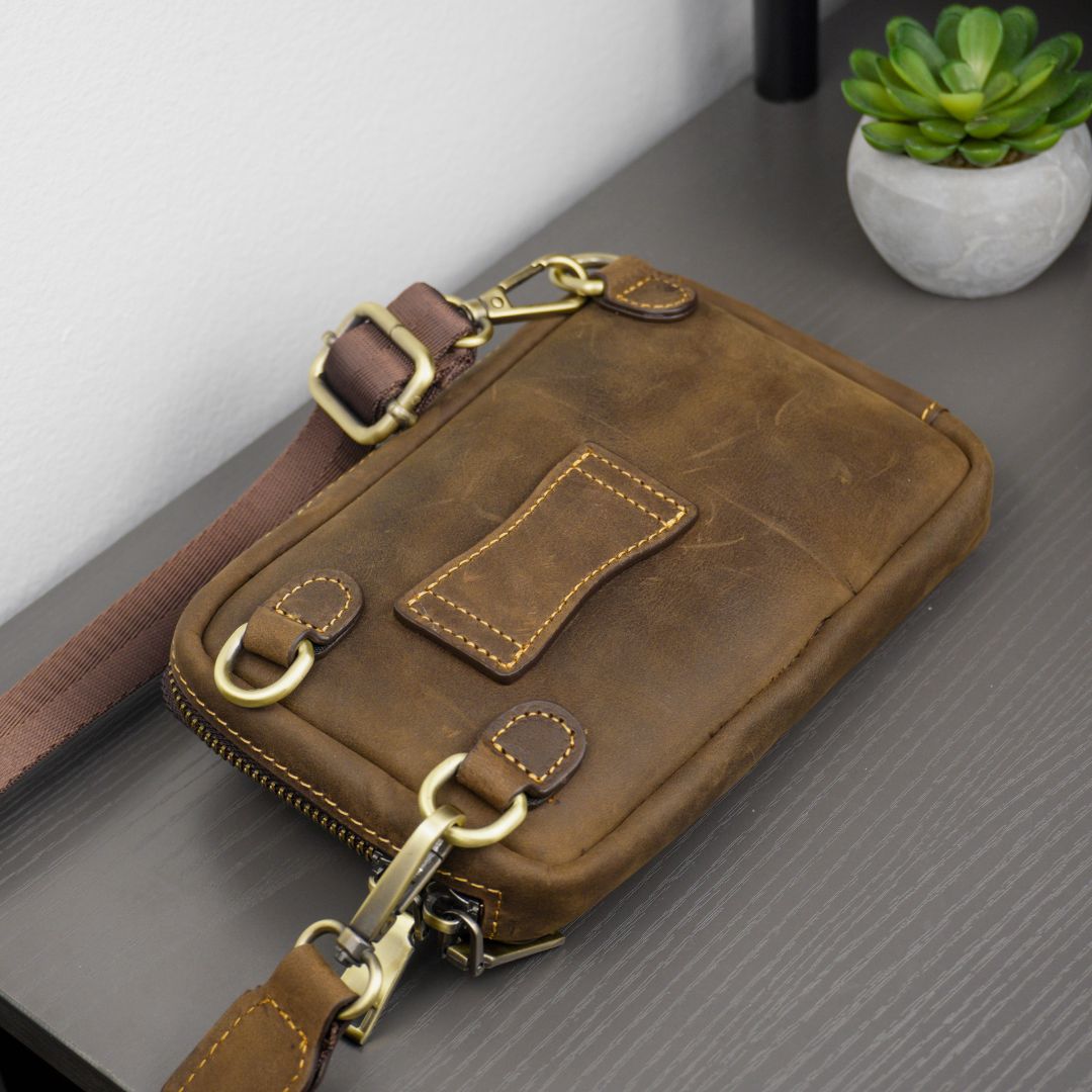 Vintage Leather Crossbody Bag