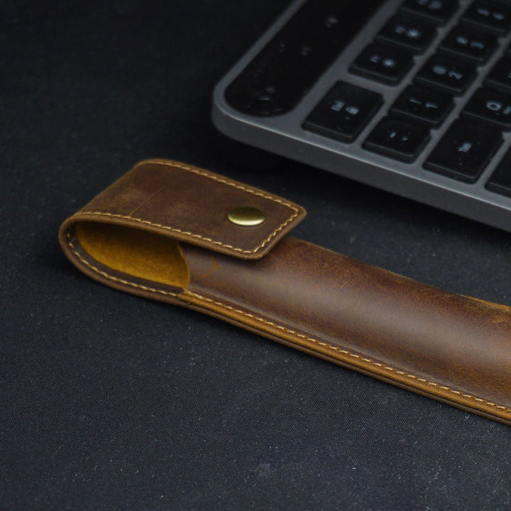 Vintage Leather Pen Case